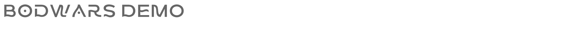Sample characters Bodwars Font